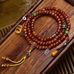 Buddha Stones Tibet 108 Beads Bone Beads Dzi Bead Strength Mala