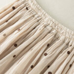 Buddha Stones Artistic Vintage Dot Pattern Women's Pleated Skirt - image 5