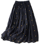 Buddha Stones Artistic Vintage Dot Pattern Women's Pleated Skirt - image 23