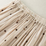 Buddha Stones Artistic Vintage Dot Pattern Women's Pleated Skirt - image 3