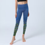 Buddha Stones Grass Flower Pattern Print Gym Leggings Women's Yoga Pants - image 6