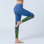 Buddha Stones Grass Flower Pattern Print Gym Leggings Women's Yoga Pants - image 5