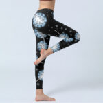 Buddha Stones White Dandelion Pattern Print Gym Leggings Women's Yoga Pants - image 5