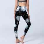 Buddha Stones White Dandelion Pattern Print Gym Leggings Women's Yoga Pants - image 4