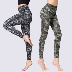 Buddha Stones Camo Print Sports Fitness Yoga High Waist Leggings Women's Yoga Pants