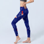Buddha Stones Goldfish Water Ripples Pattern Print Gym Leggings Women's Yoga Pants - image 3