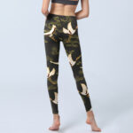 Buddha Stones Soaring Crane Pine Tree Pattern Print Gym Leggings Women's Yoga Pants - image 7
