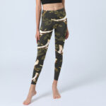 Buddha Stones Soaring Crane Pine Tree Pattern Print Gym Leggings Women's Yoga Pants - image 6