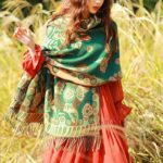 Buddha Stones Tibetan Flower Floral Leaves Pattern Design Shawl Cozy Travel Scarf Wrap Tibetan Shawl BS 21