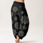 Buddha Stones Casual Mandala Pattern Women's Elastic Waist Harem Pants - image 2