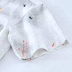 Buddha Stones Summer Ink Splashing Color Men's Button Short Sleeve Cotton Shirt - image 16