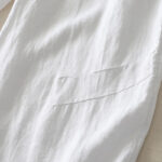 Buddha Stones Summer Daily Solid Color Elastic Waistband Design Women's Wide Leg S Cotton Linen Pants With Pockets - image 22
