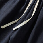 Buddha Stones Casual Plain Drawstring Design Women's Cotton 7-8 Length Pants With Pockets - image 5