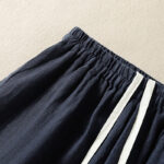 Buddha Stones Casual Plain Drawstring Design Women's Cotton 7-8 Length Pants With Pockets - image 3