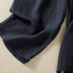 Buddha Stones Casual Plain Drawstring Design Women's Cotton 7-8 Length Pants With Pockets - image 10