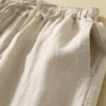 Buddha Stones Casual Retro Drawstring Embroidery Design Women's Cotton Linen 7-8 Length Pants With Pockets - image 4