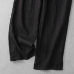 Buddha Stones Casual High Waist Ruffled Drawstring Design Women's Wide Leg Cotton Pants With Pockets - image 24