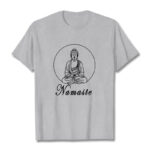 Buddha Stones NAMASTE Buddha Meditating Tee T-shirt - LightGrey - 2XL - image 20