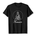 Buddha Stones NAMASTE Buddha Meditating Tee T-shirt - Black - 2XL - image 1