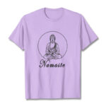 Buddha Stones NAMASTE Buddha Meditating Tee T-shirt - Plum - 2XL - image 17