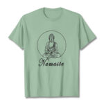 Buddha Stones NAMASTE Buddha Meditating Tee T-shirt - PaleGreen - 2XL - image 15