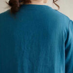 Buddha Stones Summer Plain Stand Collar Buttons Design Linen Midi Dress With Pockets - image 21