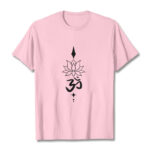 Buddha Stones Om Symbol Lotus Tee T-shirt - LightPink - 2XL - image 15