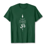 Buddha Stones Om Symbol Lotus Tee T-shirt - ForestGreen - 2XL - image 6