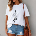Buddha Stones Om Symbol Lotus Tee T-shirt - image 10