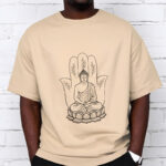 Buddha Stones Meditating Buddha Seated Hand Leaves Lotus Base Tee T-shirt - image 10