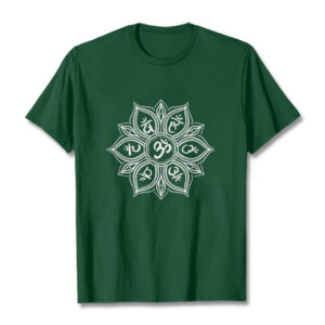 Buddha Stones Mandala Flower Om Mani Padme Hum Mantra Tee T-shirt