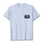 Buddha Stones Yin Yang Lotus Flower Design Tee T-shirt - LightCyan - 2XL - image 12