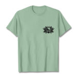 Buddha Stones Yin Yang Lotus Flower Design Tee T-shirt - PaleGreen - 2XL - image 15