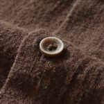 Buddha Stones Causal Solid Color Men's Buttons Long Sleeve Cotton Linen Shirt With Pockets - image 3