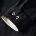 Buddha Stones Causal Solid Color Men's Buttons Long Sleeve Cotton Linen Shirt With Pockets - image 13