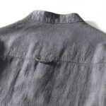 Buddha Stones Causal Solid Color Men's Buttons Long Sleeve Cotton Linen Shirt With Pockets - image 19