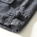 Buddha Stones Causal Solid Color Men's Buttons Long Sleeve Cotton Linen Shirt With Pockets - image 22