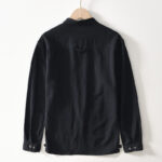 Buddha Stones Causal Solid Color Men's Buttons Long Sleeve Cotton Linen Shirt With Pockets - image 9