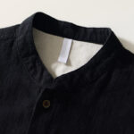 Buddha Stones Causal Solid Color Men's Buttons Long Sleeve Cotton Linen Shirt With Pockets - image 10