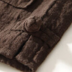Buddha Stones Causal Solid Color Men's Buttons Long Sleeve Cotton Linen Shirt With Pockets - image 5