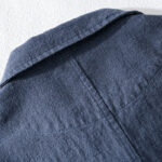 Buddha Stones ommute Fall Solid Color Lapel Men's Long Sleeve Cotton Linen Shirt With Pocket - image 17