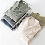 Buddha Stones ommute Fall Solid Color Lapel Men's Long Sleeve Cotton Linen Shirt With Pocket - image 35