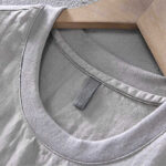Buddha Stones Casual Simple Design Crew Neck Men's Short Sleeve Linen Shirt With Pocket - image 4
