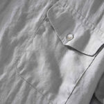 Buddha Stones Casual Simple Design Crew Neck Men's Short Sleeve Linen Shirt With Pocket - image 10