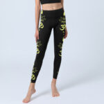 Buddha Stones Lotus Flower OM Symbol Print Gym Leggings Women's Yoga Pants - image 6