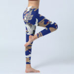 Buddha Stones Red-crowned Cranes Fan-shaped Auspicious Clouds Print Gym Leggings Women's Yoga Pants - image 4