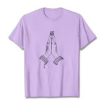 Buddha Stones Put Hands Together Prayer Design Tee T-shirt - Plum - 2XL - image 17