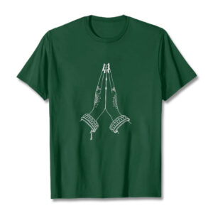Buddha Stones Put Hands Together Prayer Design Tee T-shirt - ForestGreen - 2XL - image 1