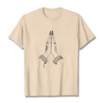 Buddha Stones Put Hands Together Prayer Design Tee T-shirt - Bisque - 2XL - image 11