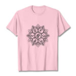 Buddha Stones Mandala Flower Om Mani Padme Hum Sanskrit Mantra Tee T-shirt - LightPink - 2XL - image 13